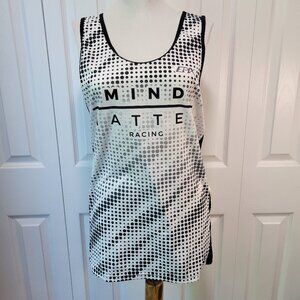 EPIX Mind Over Matter White Gray Black Gradient Dotted Sleeveless Jersey sz L